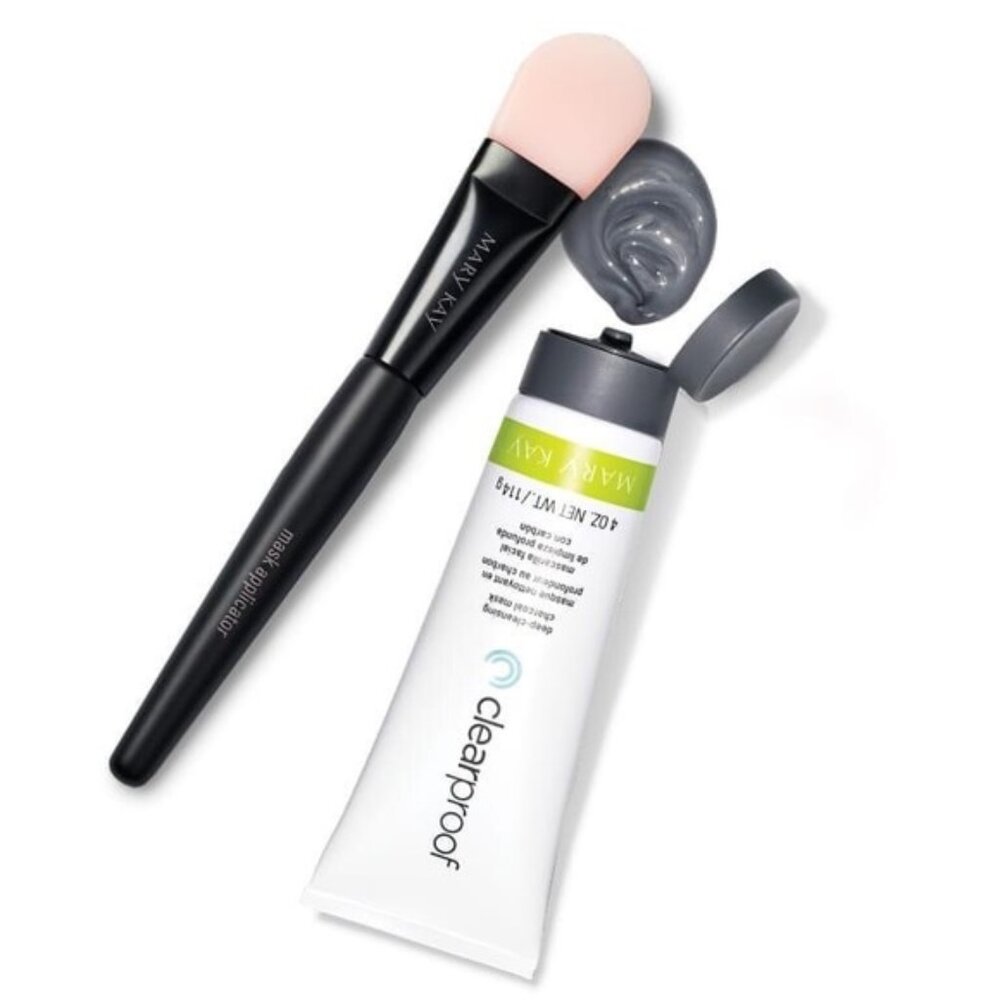 Mary Kay Clear Proof Deep Cleansing Charcoal Mask w/ Silicone Application Brush